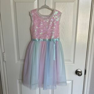 Jona Michelle Pink and White Dress